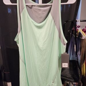 NWT Tek Gear Drytek Mint and Gray Tank Top